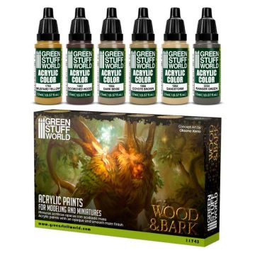 Набір акрилових фарб Green Stuff World: Paint Set - Wood n Bark