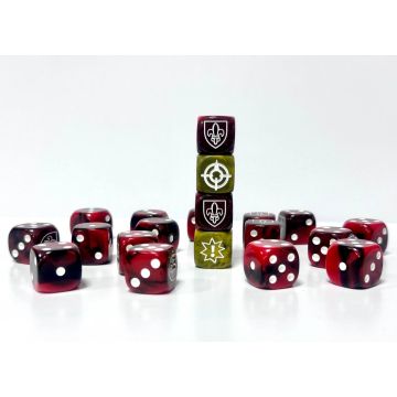 Гральні куби "Обладунки: щит" + Куби 1шт. Artillery та 1шт. Scatter. 20шт