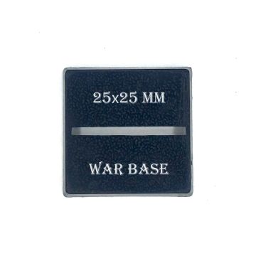 Квадратна підставка для мініатюр з парелельним отвором War Base 25х25 мм