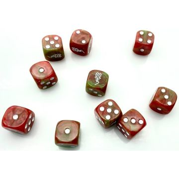 Гральні куби "Ельфійські руни". 16шт з заокругленими кутами
