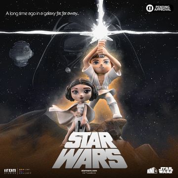 Колекційна фігурка MiniCo: Statue Luke & Leia – Star Wars