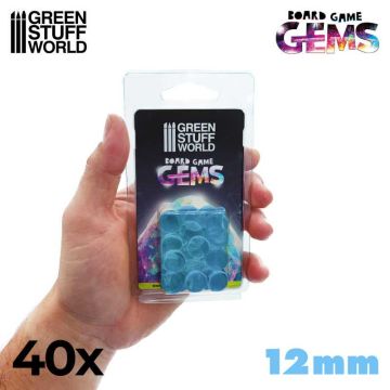 Набір акрилових камінців Green Stuff World: Plastic Gems 12mm - Light Blue