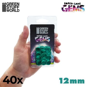 Набір акрилових камінців Green Stuff World: Plastic Gems 12mm - Turquoise