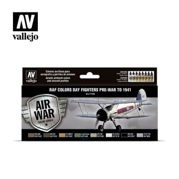 Набір акрилових фарб Vallejo: Model Air: RAF Day Fighters pre-war to 1941