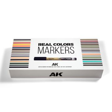 Набір акрилових маркерів AK Interactive Real Colors Markers Set: Special Box Rc Markers