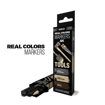Набір акрилових маркерів AK Interactive Real Colors Markers Set: Tools