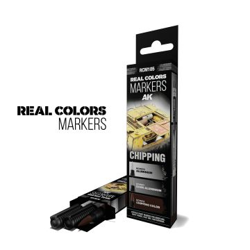 Набір акрилових маркерів AK Interactive Real Colors Markers Set: Chipping