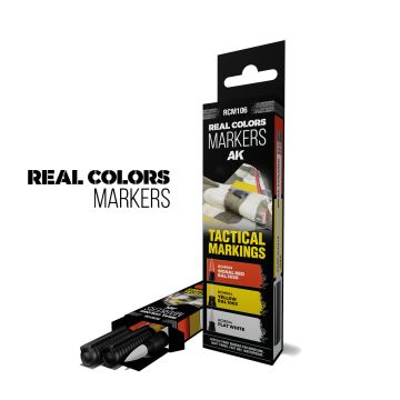 Набір акрилових маркерів AK Interactive Real Colors Markers Set: Tactical Markings