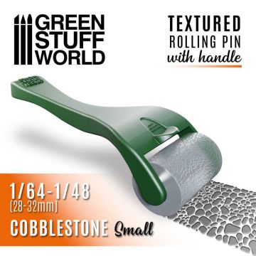 Текстурний валик з ручкою Green Stuff World: Rolling pin with Handle Cobblestone Small