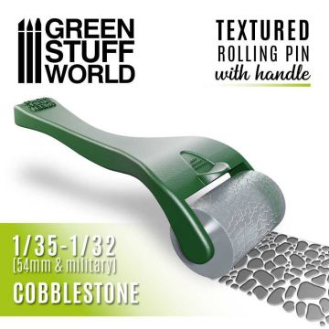 Текстурний валик з ручкою Green Stuff World: Rolling pin with Handle Cobblestone
