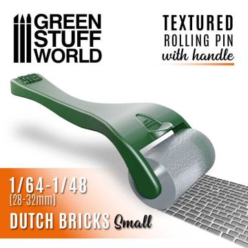 Текстурний валик з ручкою Green Stuff World: Rolling pin with Handle Dutch Bricks Small