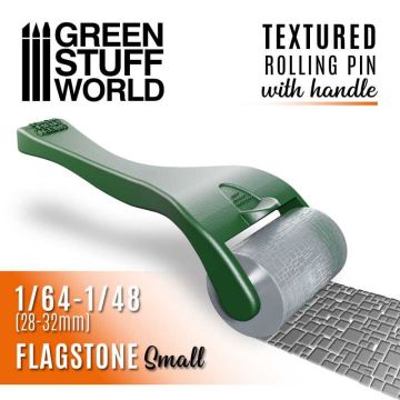 Текстурний валик з ручкою Green Stuff World: Rolling pin with Handle Flagstone Small