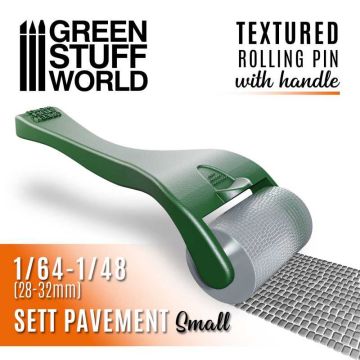 Текстурний валик з ручкою Green Stuff World: Rolling pin with Handle Sett Pavement Small