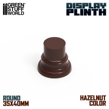 Деревʼяна підставка для мініатюр Green Stuff World: Round Display Plinth 3.5 cm - Hazelnut Brown