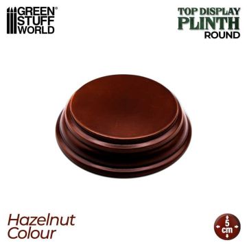 Деревʼяна підставка для мініатюр Green Stuff World: Round wood display bases 5x5 cm - Hazelnut