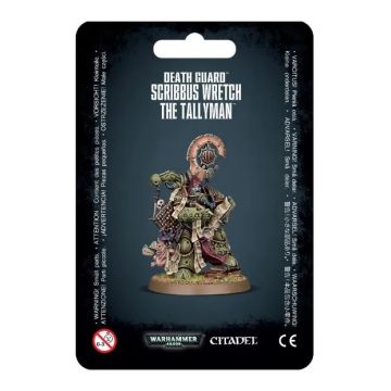 Мініатюра Warhammer 40000 Death Guard: Scribbus Wretch, the Tallyman