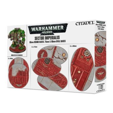 Підставки для мініатюр Citadel: Sector Imperialis 60mm Round, 75mm Oval & 90mm Oval Bases