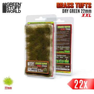 Пучки трави Green Stuff World: Grass Tufts XXL - 22mm Self-Adhesive - Dry Green