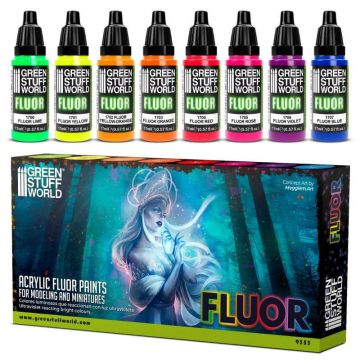 Набір акрилових фарб Green Stuff World Fluorescent Paints: Set x8 Fluor (17 ml)