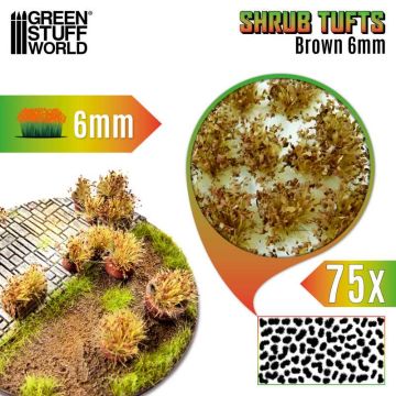 Пучки квітів Green Stuff World: Shrub Tufts 6mm Self-Adhesive - Brown
