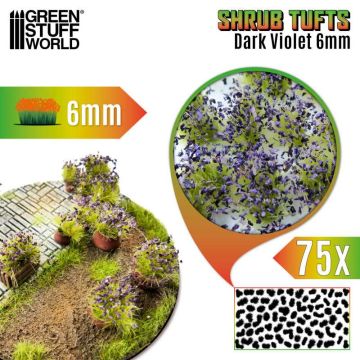 Пучки квітів Green Stuff World: Shrub Tufts 6mm Self-Adhesive - Dark Violet