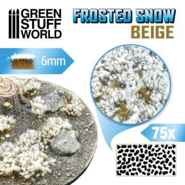 Пучки квітів Green Stuff World: Shrubs Tufts - 6mm Frosted Snow - Beige