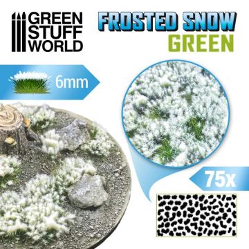 Пучки квітів Green Stuff World: Shrubs Tufts - 6mm Frosted Snow - Green