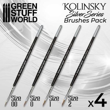 Набір пензликів Green Stuff World: Silver Series Paint Brush Set