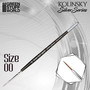 Пензлик Green Stuff World: Silver Series Kolinsky Brush - Size 00