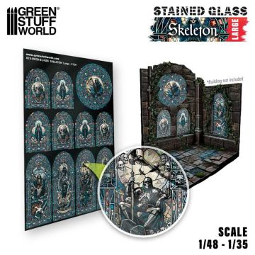 Вітражне скло Green Stuff World: Skeleton Stained Glass - Large