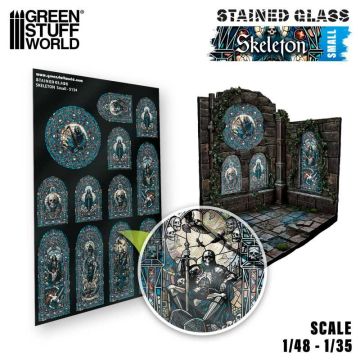 Вітражне скло Green Stuff World: Skeleton Stained Glass - Small
