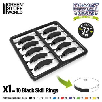 Набір кілець для підставок Green Stuff World: Skill Ring 32mm Black