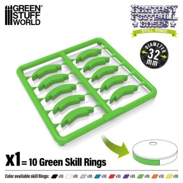 Набір кілець для підставок Green Stuff World: Skill Ring 32mm Green