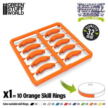 Набір кілець для підставок Green Stuff World: Skill Ring 32mm Orange