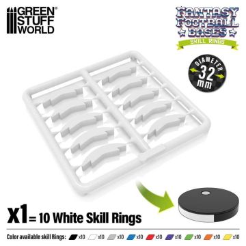 Набір кілець для підставок Green Stuff World: Skill Ring 32mm White
