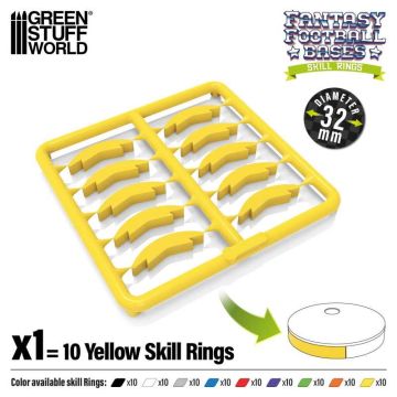 Набір кілець для підставок Green Stuff World: Skill Ring 32mm Yellow