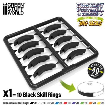 Набір кілець для підставок Green Stuff World: Skill Ring 40mm Black