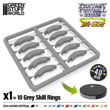 Набір кілець для підставок Green Stuff World: Skill Ring 40mm Grey