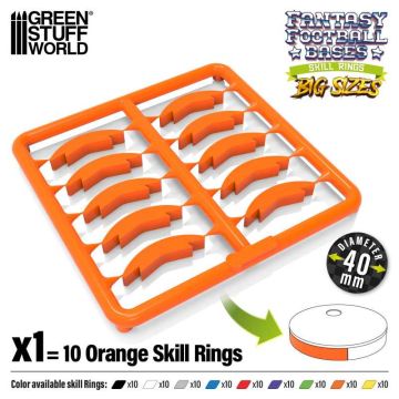 Набір кілець для підставок Green Stuff World: Skill Ring 40mm Orange