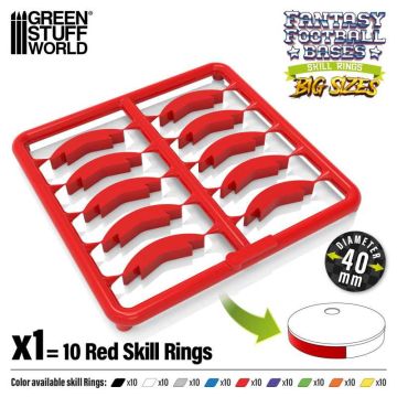 Набір кілець для підставок Green Stuff World: Skill Ring 40mm Red