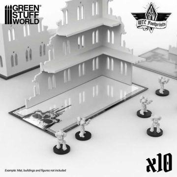 Набір WTC підставок для террейну Green Stuff World: Skull Basic WTC Glasspack Footprints 10x