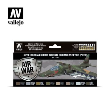 Набір акрилових фарб Vallejo: Model Air: soviet/russian colors Tactical Schemes 1978-1989 (Part II)
