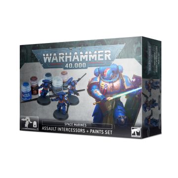 Набір фарб та мініатюр Warhammer 40000 Space Marines Assault Intercessors + Paints Set