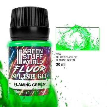 Акриловий гель Green Stuff World: Splash Gel - Flaming Green 30ml