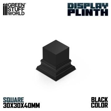 Деревʼяна підставка для мініатюр Green Stuff World: Square Top Display Plinth 3x3 cm - Black
