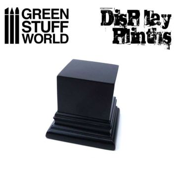 Деревʼяна підставка для мініатюр Green Stuff World: Square Top Display Plinth 4x4 cm - Black