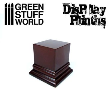 Деревʼяна підставка для мініатюр Green Stuff World: Square Top Display Plinth 4x4 cm - Hazelnut Brown