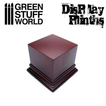 Деревʼяна підставка для мініатюр Green Stuff World: Square Top Display Plinth 6x6 cm - Hazelnut Brown