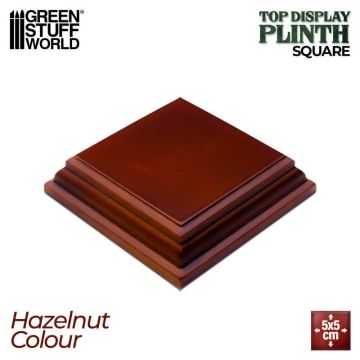 Деревʼяна підставка для мініатюр Green Stuff World: Square Wood display bases 5x5 cm - Hazelnut
