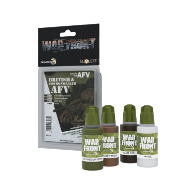 Набір акрилових фарб Scale 75: Warfront: British & Commonwealth AFV (4x17 ml)